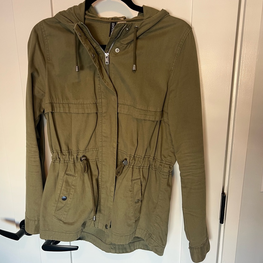 Olive Green Hooded Women's Jacket